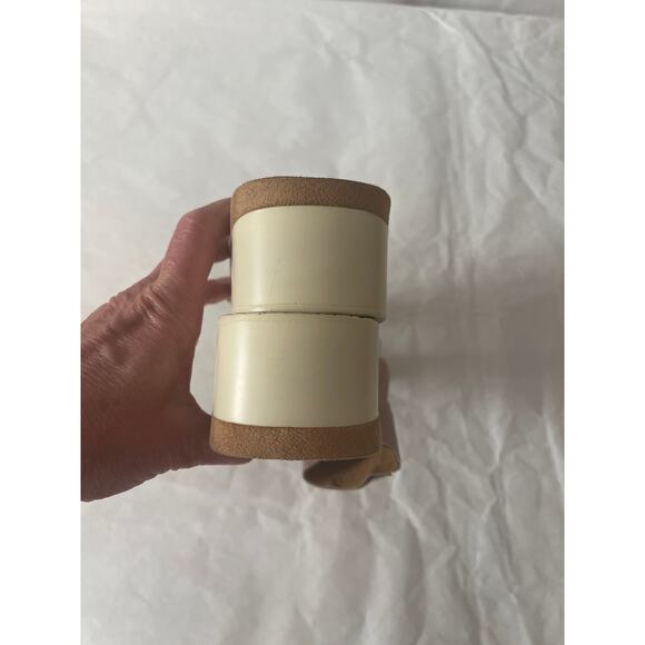 Lucky Brand Genuine Leather Pink Pearl Shimmer Slip On Sandal Women Size 10 - Picture 8 of 8